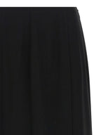 Silk Midi Skirt With Asymmetrical Hem