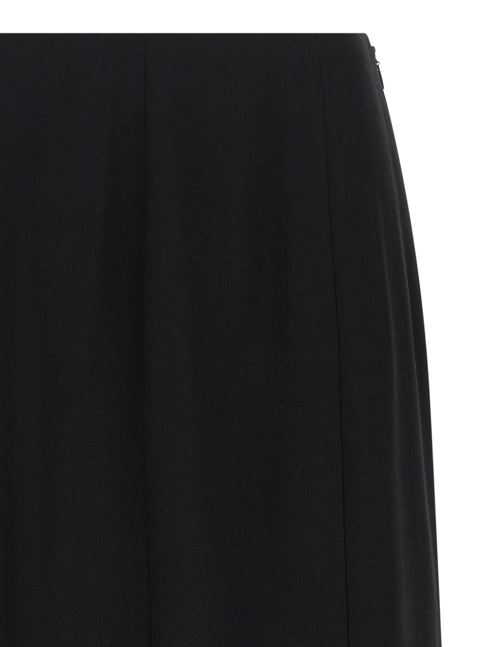 Silk Midi Skirt With Asymmetrical Hem