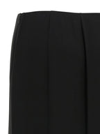 Silk Midi Skirt With Asymmetrical Hem