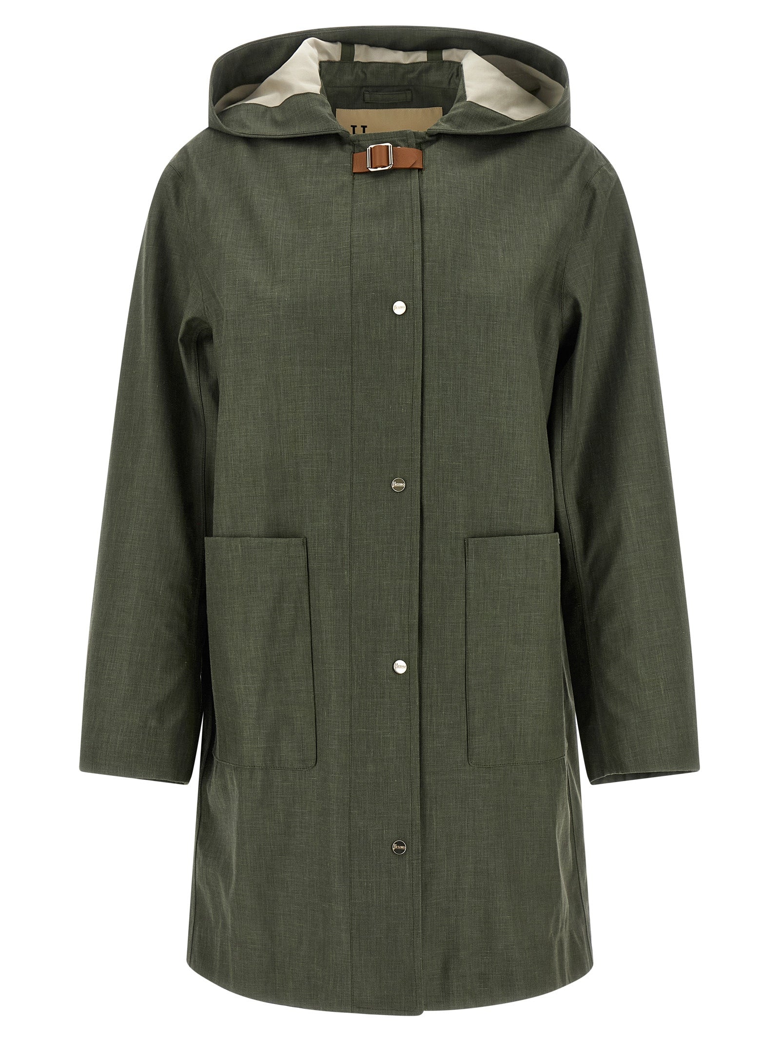 Bicolor Linen Wool Coat