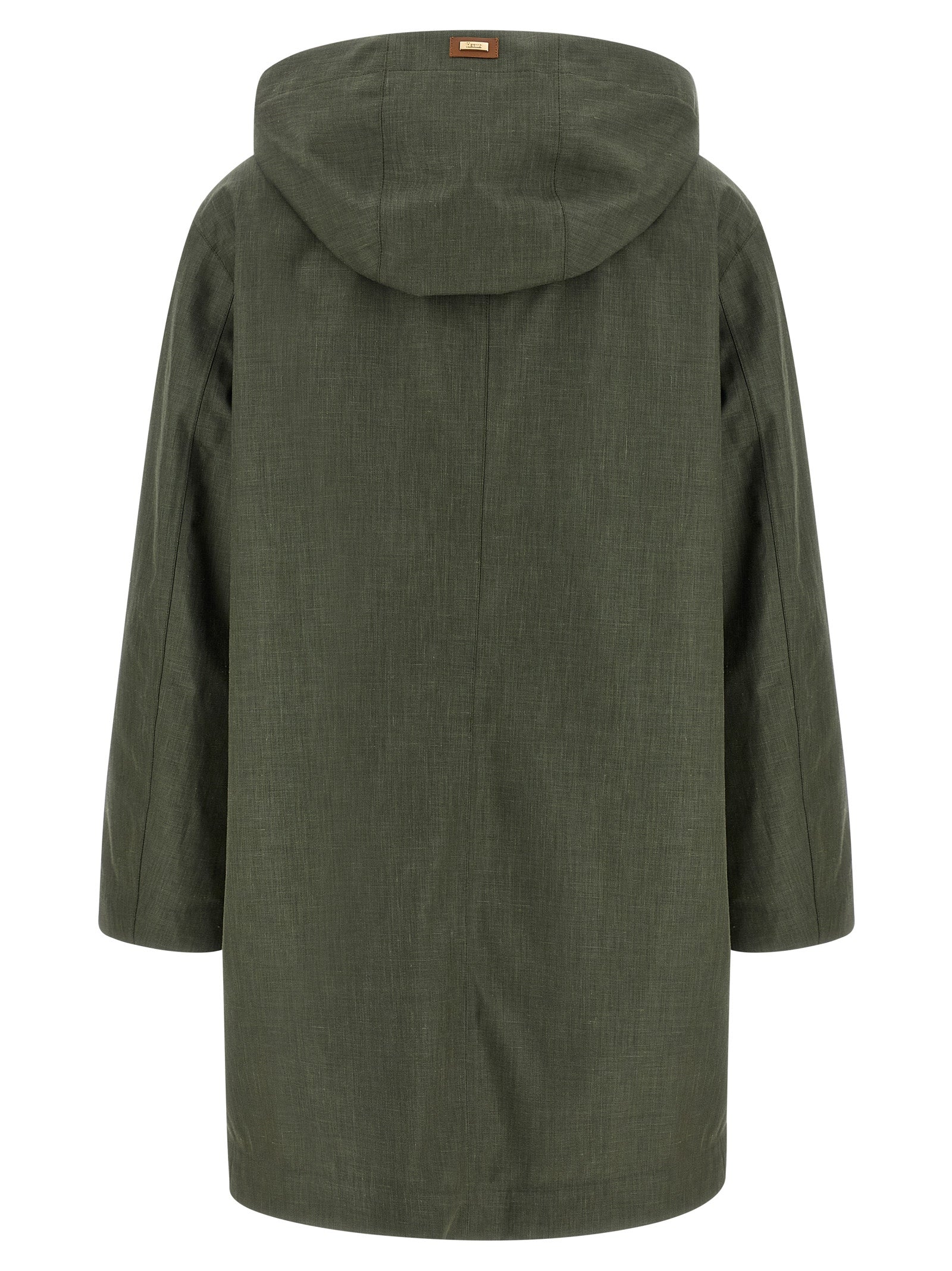 Bicolor Linen Wool Coat