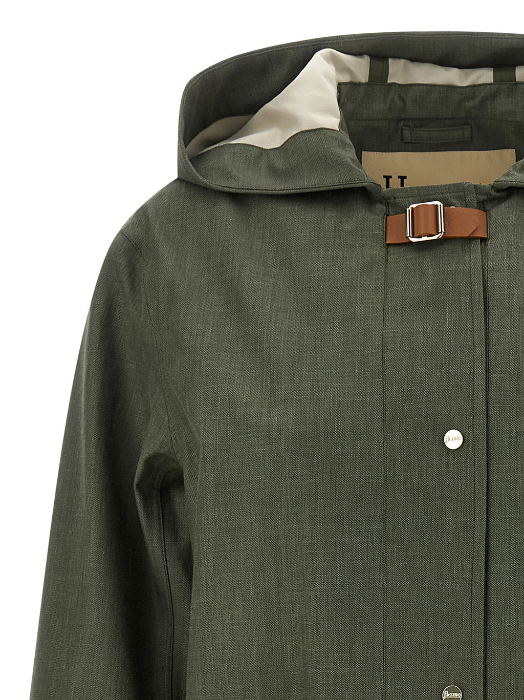 Bicolor Linen Wool Coat