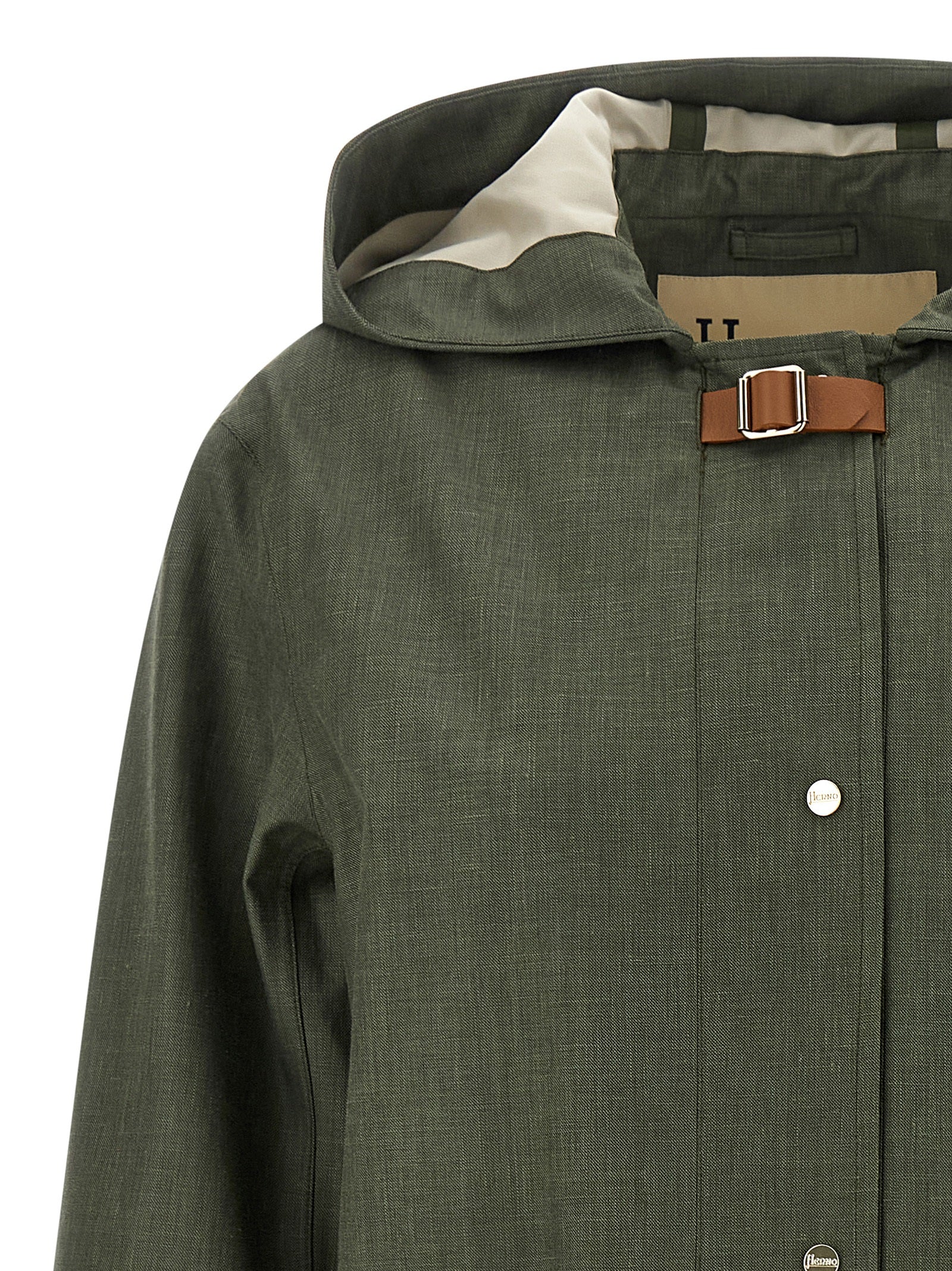 Bicolor Linen Wool Coat