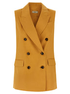 Bicolor Linen Sleeveless Jacket