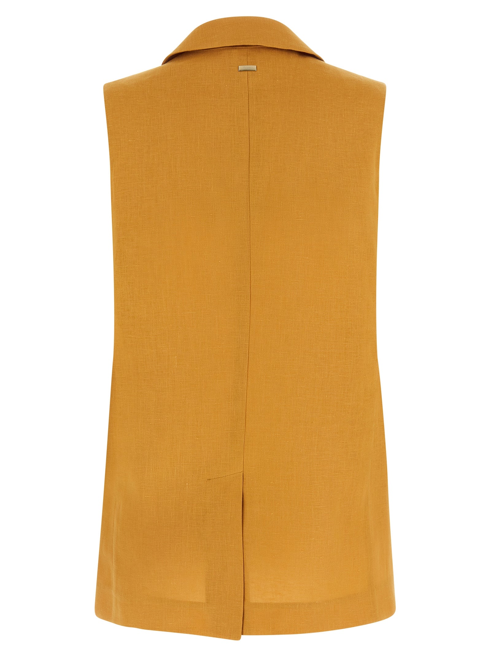 Bicolor Linen Sleeveless Jacket
