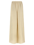 MxmOro Wide Straight-Leg Linen Silk Blend Pants