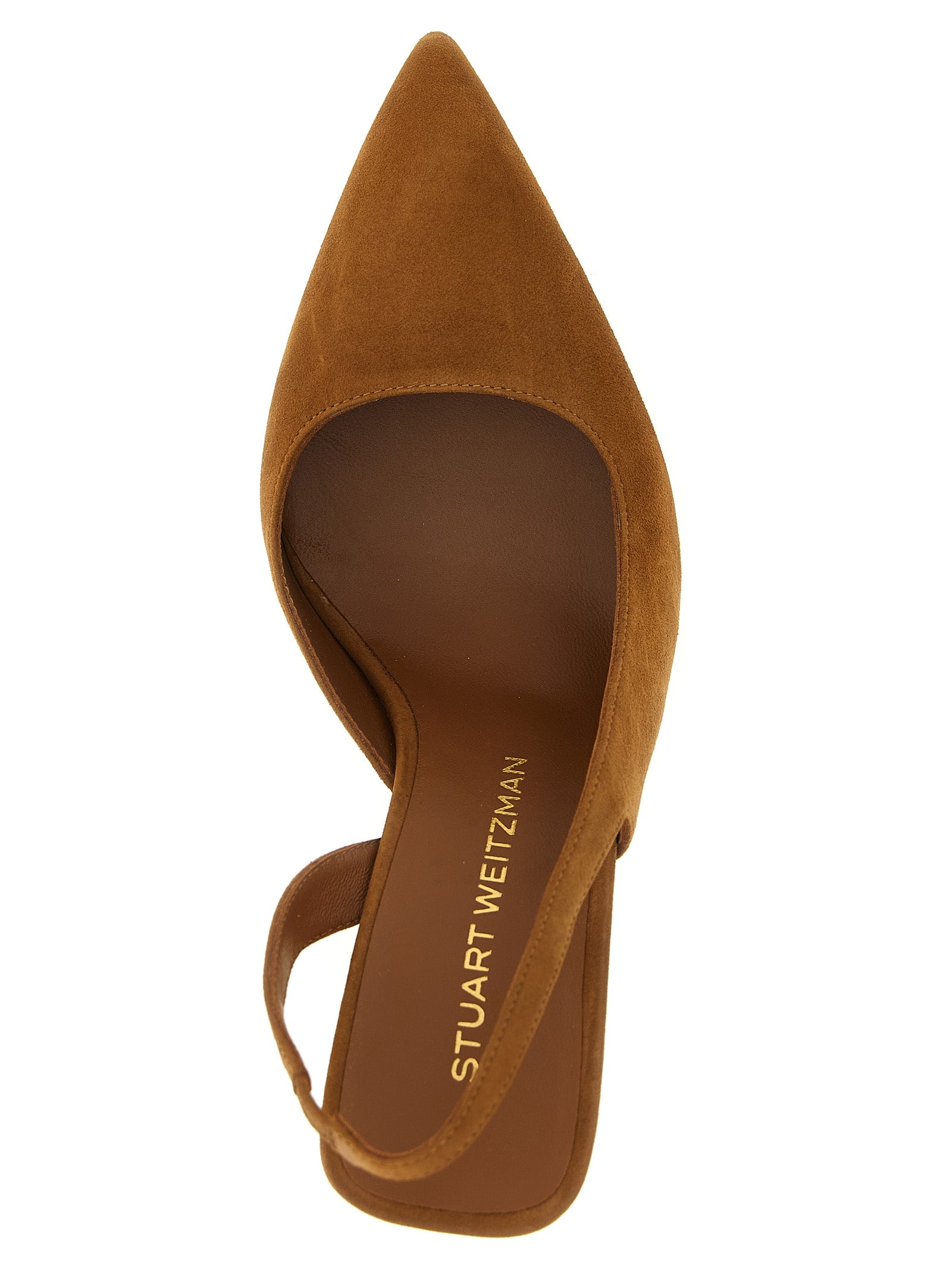 Brown Goatskin Vinnie D’orsay Slingback Pumps
