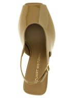 Patent Leather Val Slingback Pumps Green Brown Goatskin Vinnie D’orsay Slingback Pumps Calfskin Stuart Power High Heel Pumps