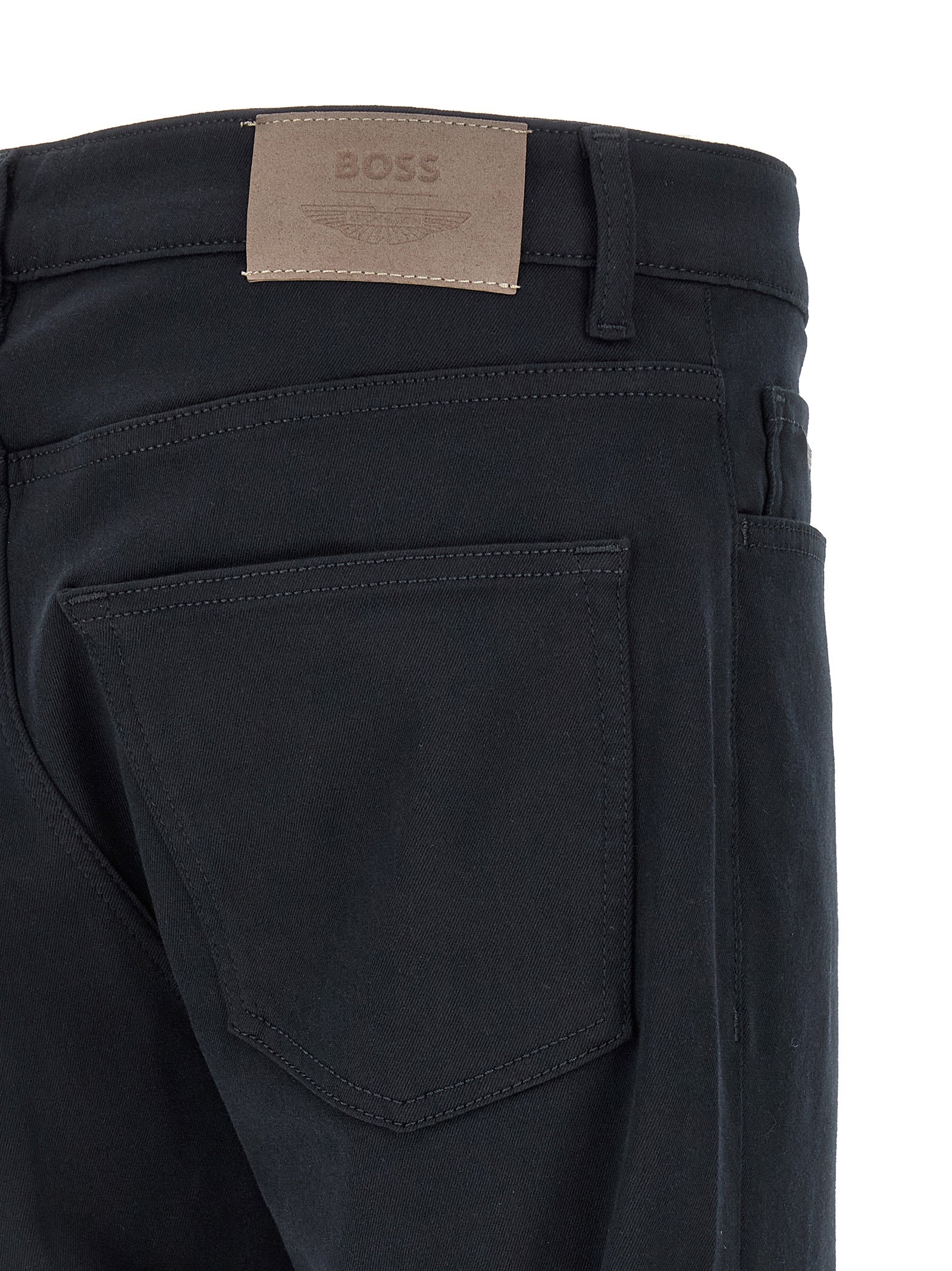 Blue Polyester H-Delaware_01 Straight-Leg Jeans