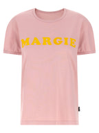 Pink Vintage Cotton Crew Neck T-Shirt