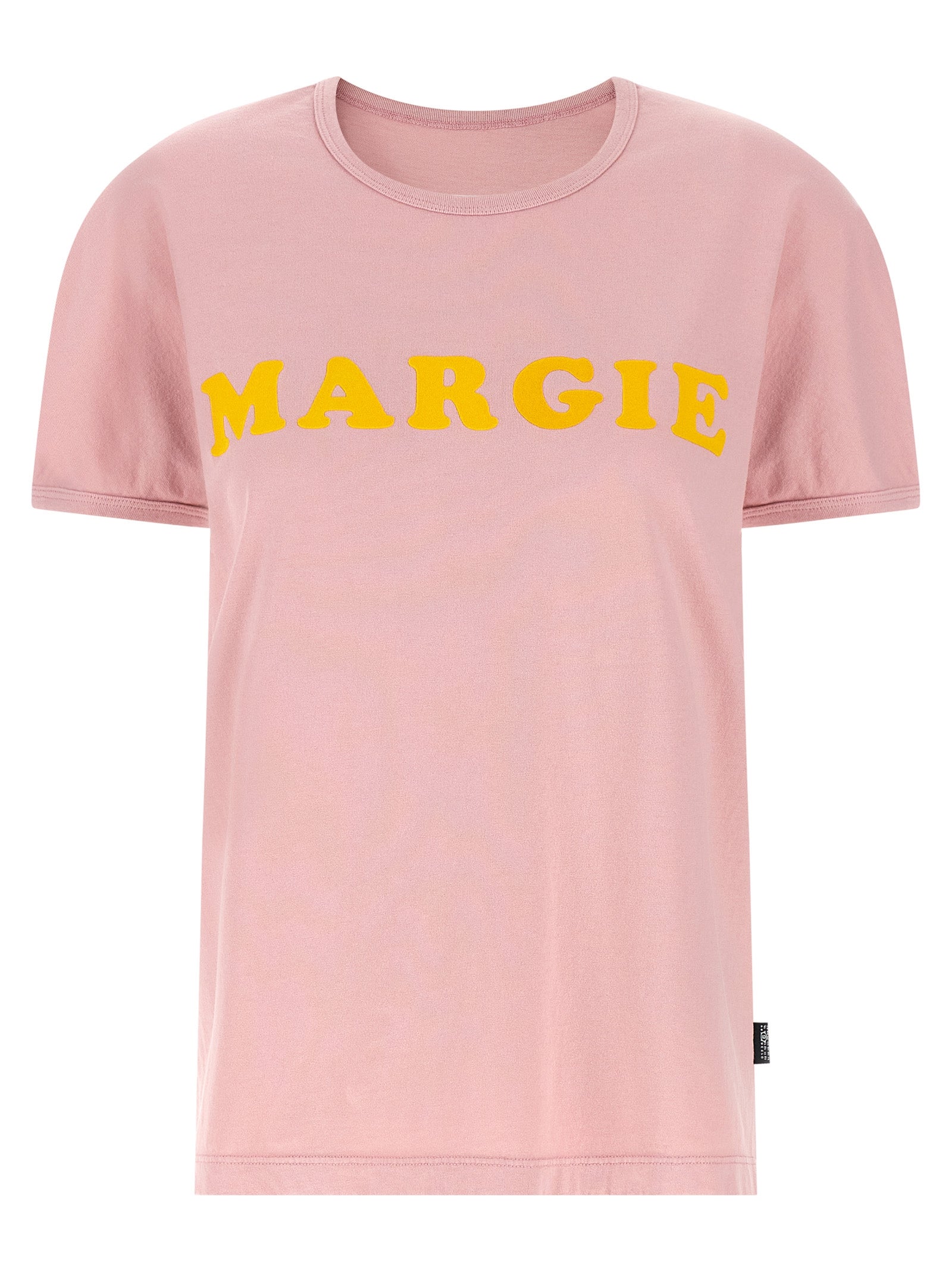 Pink Vintage Cotton Crew Neck T-Shirt