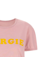 Pink Vintage Cotton Crew Neck T-Shirt