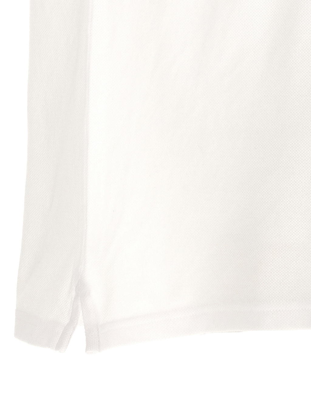White Piqué Cotton Fox Head Polo