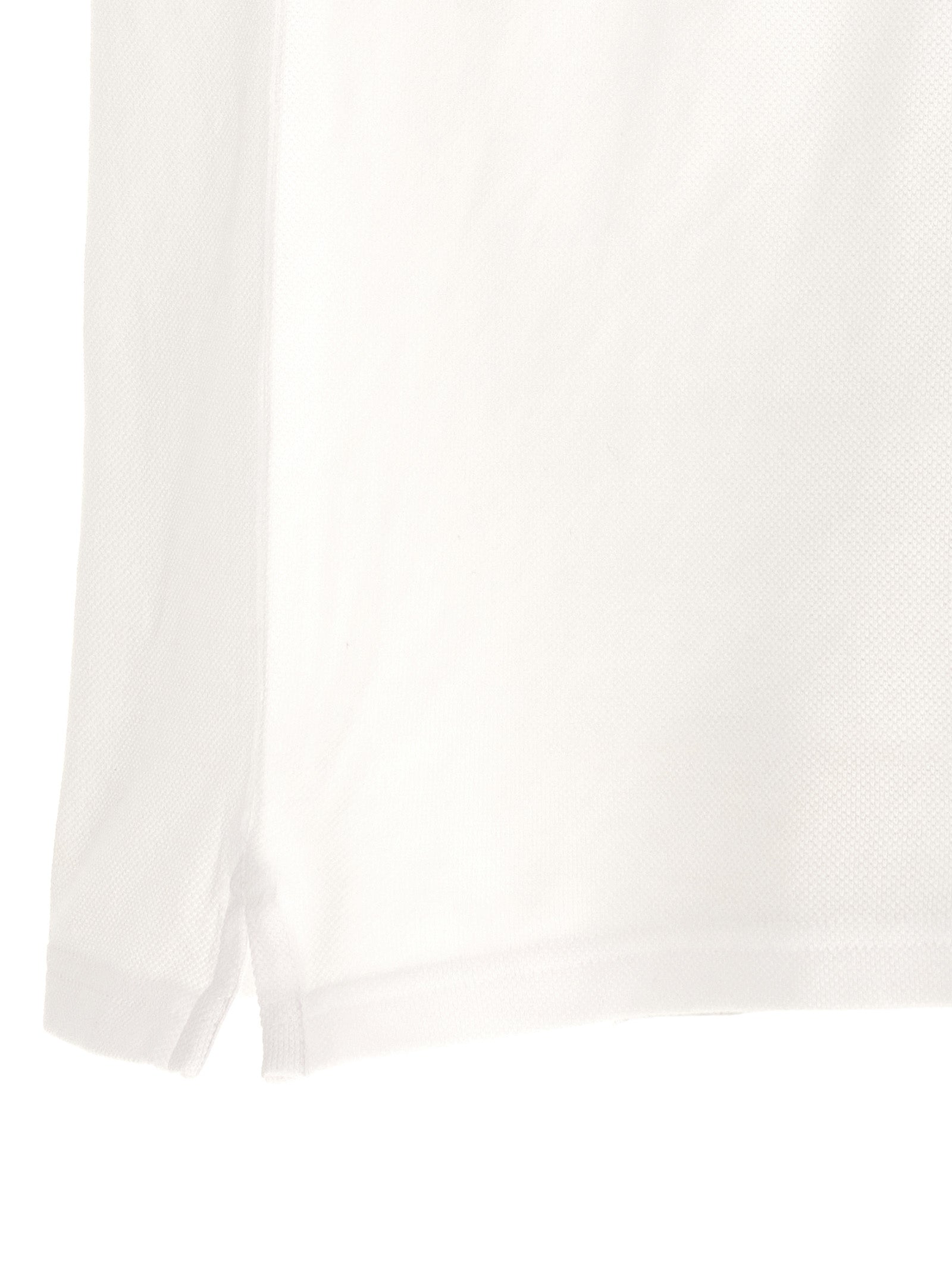 White Piqué Cotton Fox Head Polo