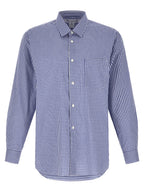 Blue Cotton Vichy Print Shirt