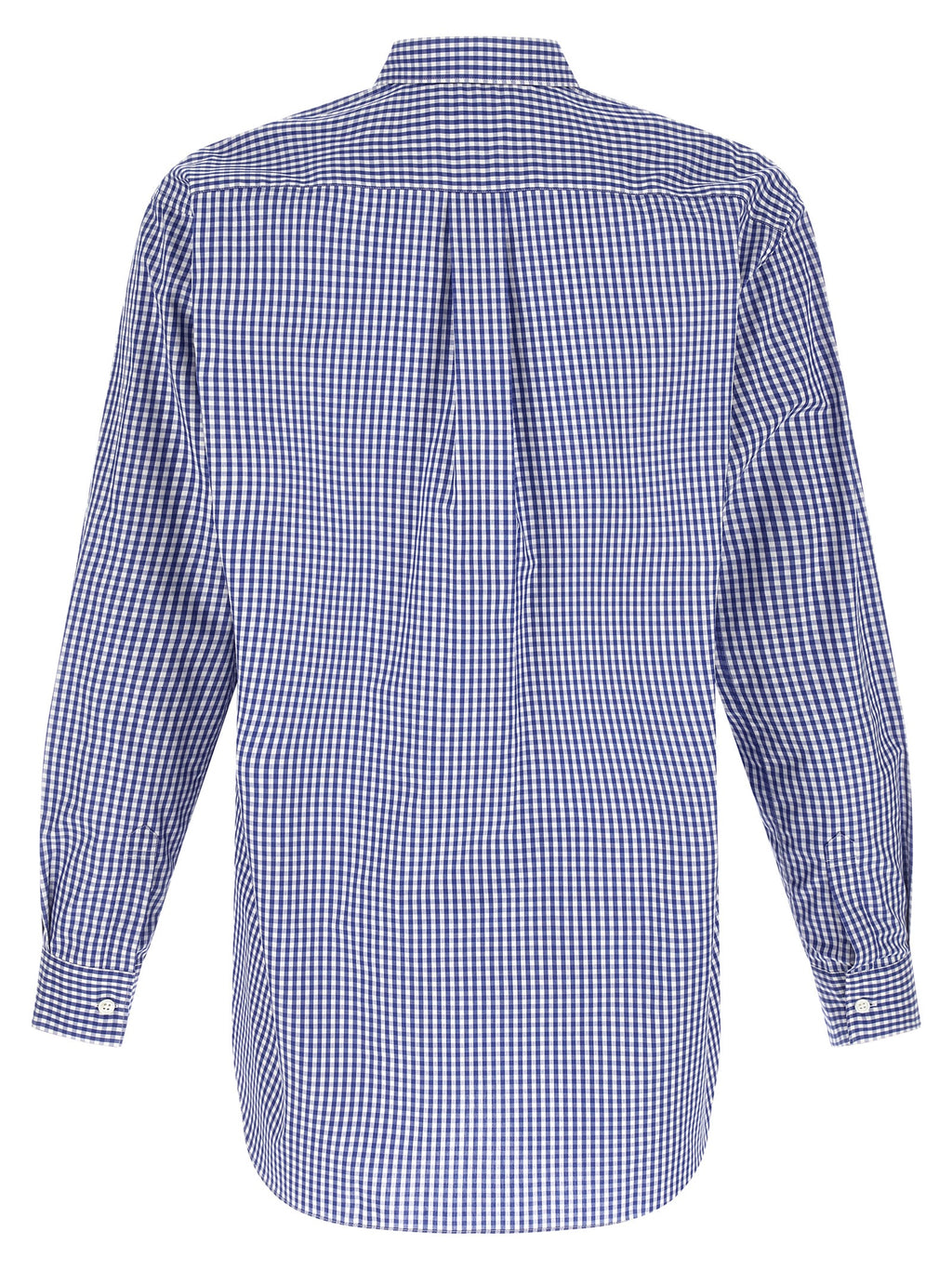 Blue Cotton Vichy Print Shirt