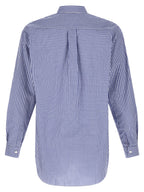 Blue Cotton Vichy Print Shirt