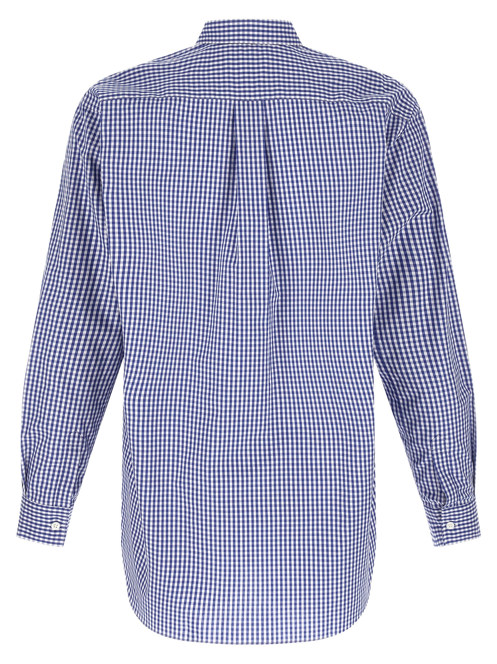 Blue Cotton Vichy Print Shirt