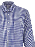Blue Cotton Vichy Print Shirt