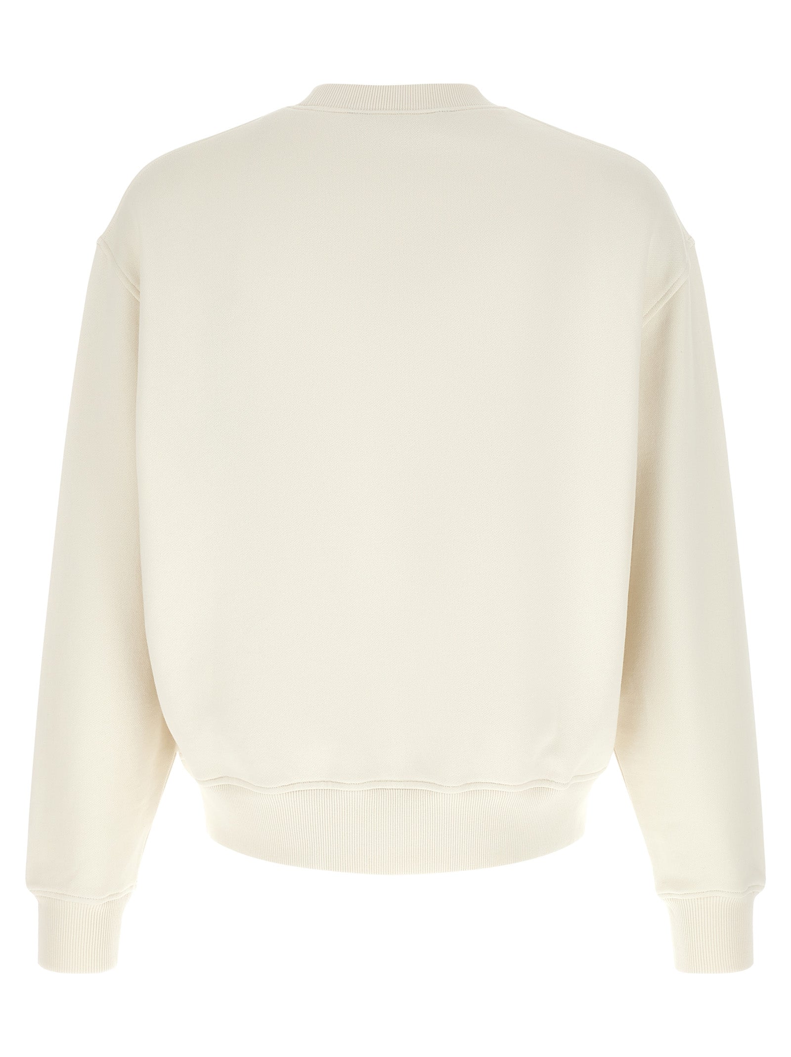 White Brushed Cotton Sweatshirt