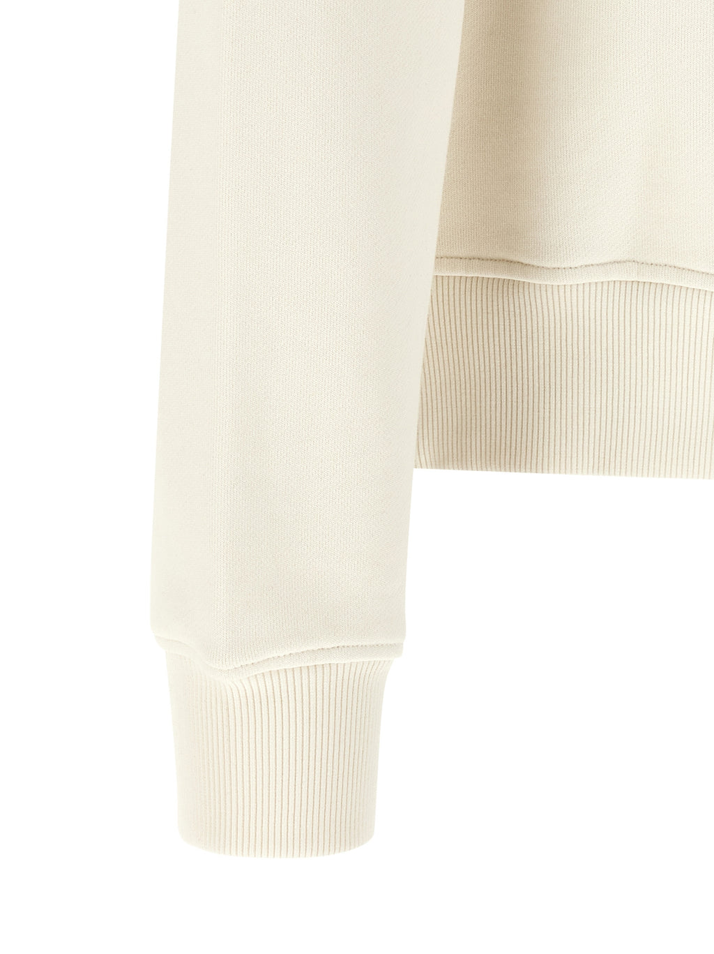 White Brushed Cotton Sweatshirt