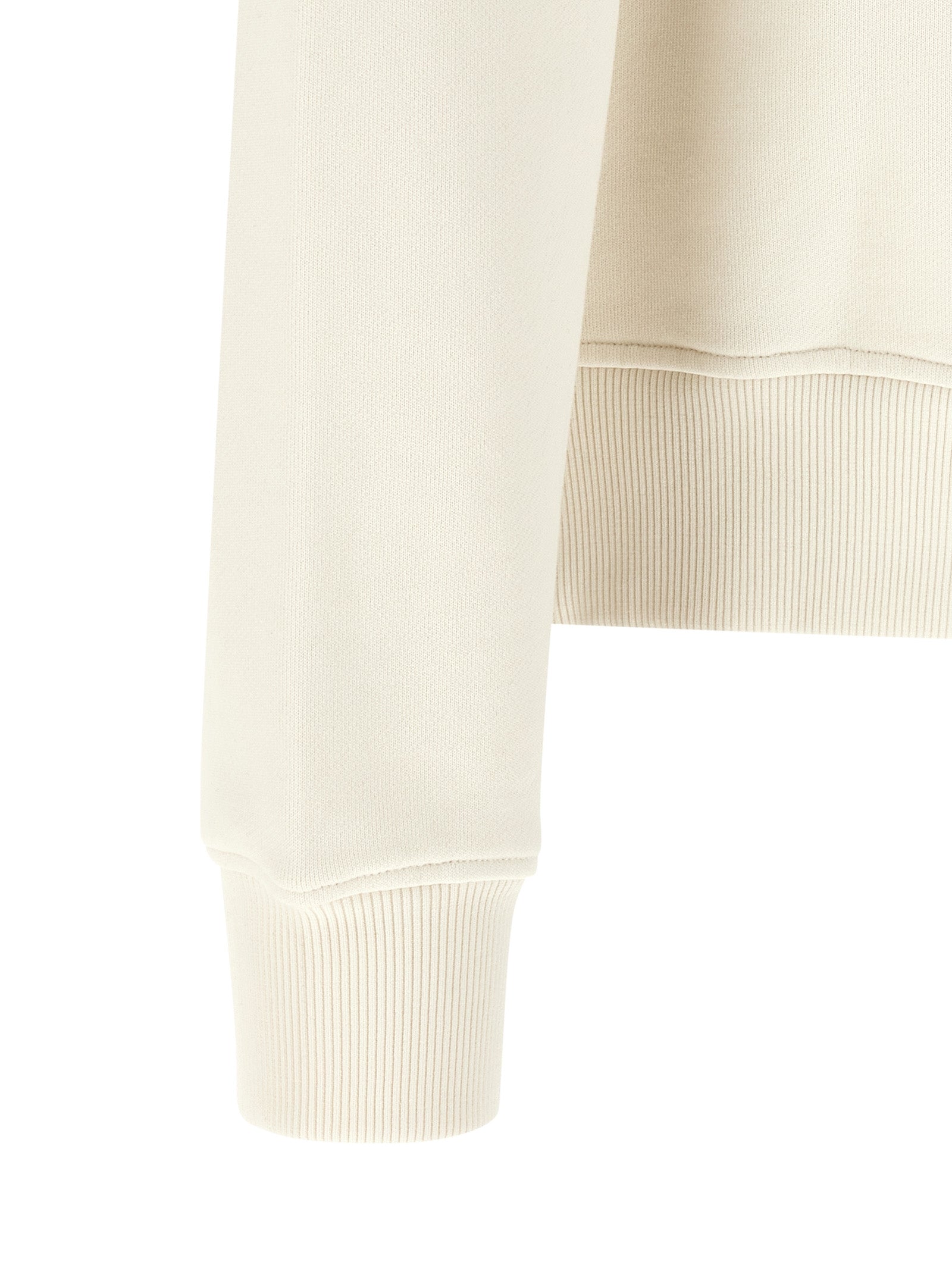 White Brushed Cotton Sweatshirt