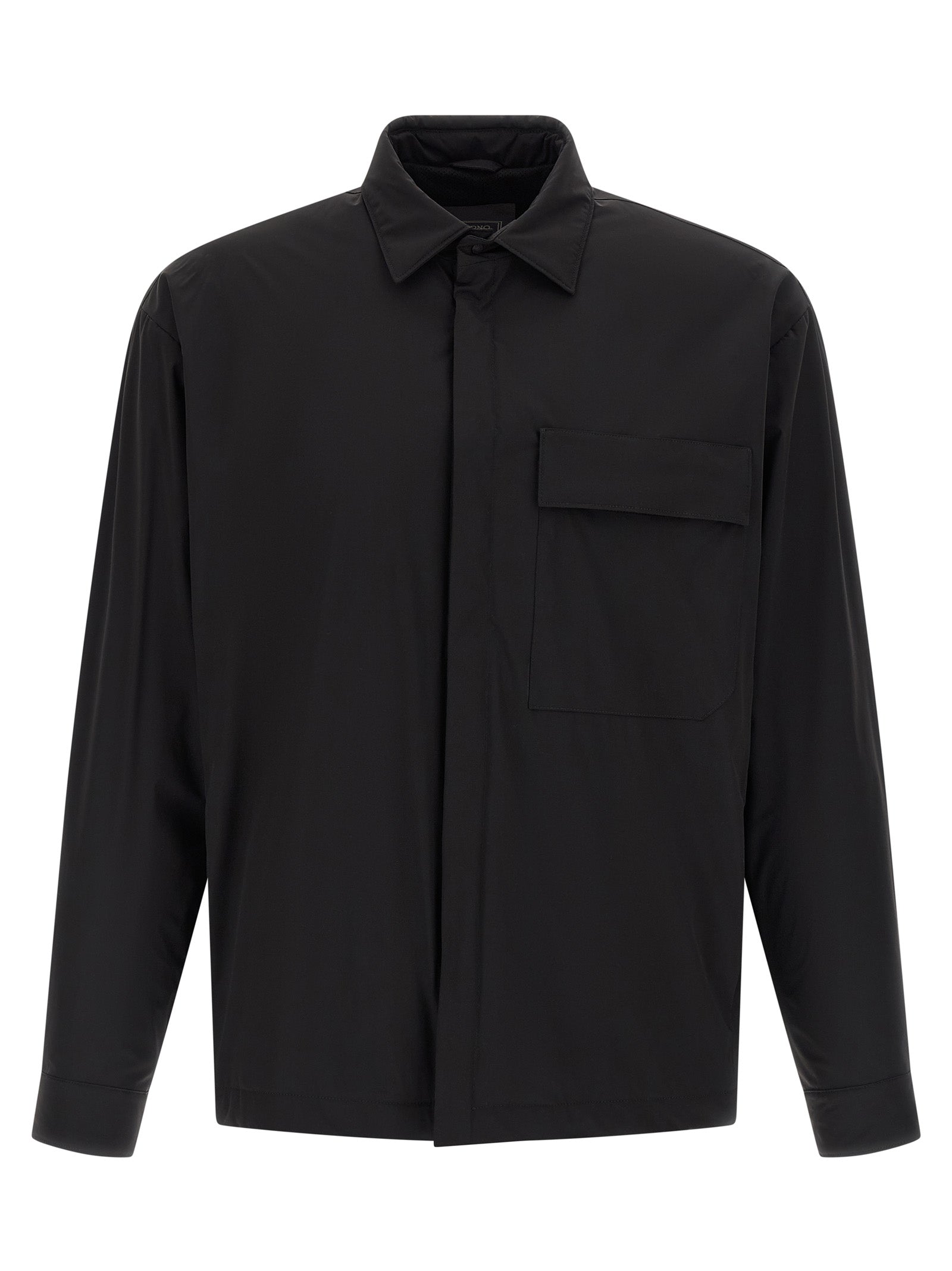Black Polyamide Shell Overshirt