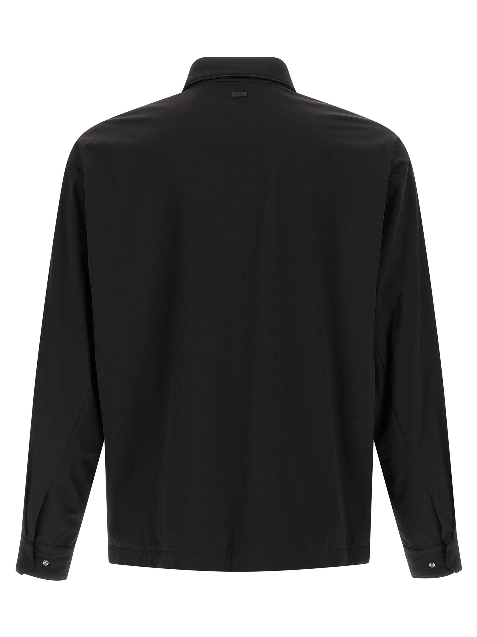 Black Polyamide Shell Overshirt