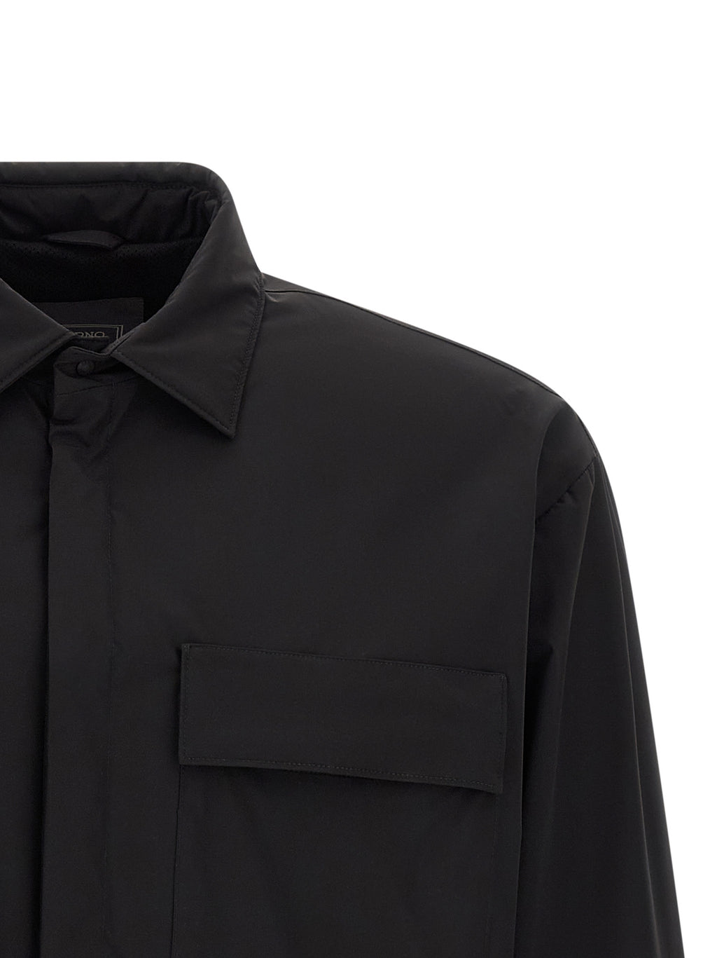 Black Polyamide Shell Overshirt