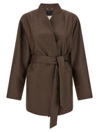 Polyamide & Linen Shawl Collar Blazer