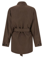 Polyamide & Linen Shawl Collar Blazer