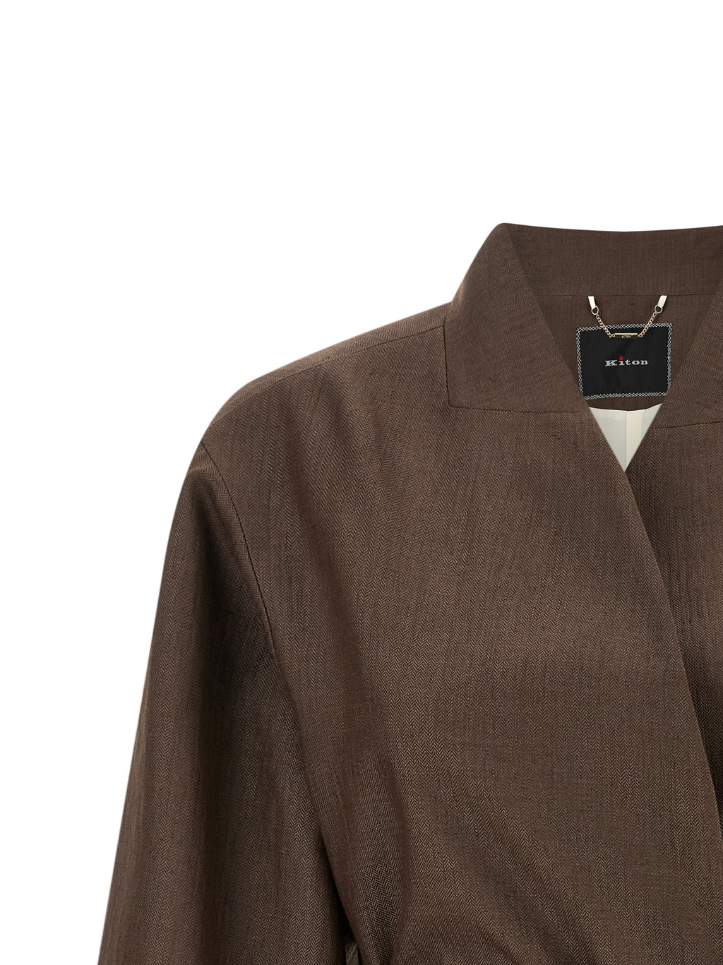 Polyamide & Linen Shawl Collar Blazer