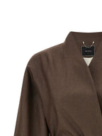 Polyamide & Linen Shawl Collar Blazer