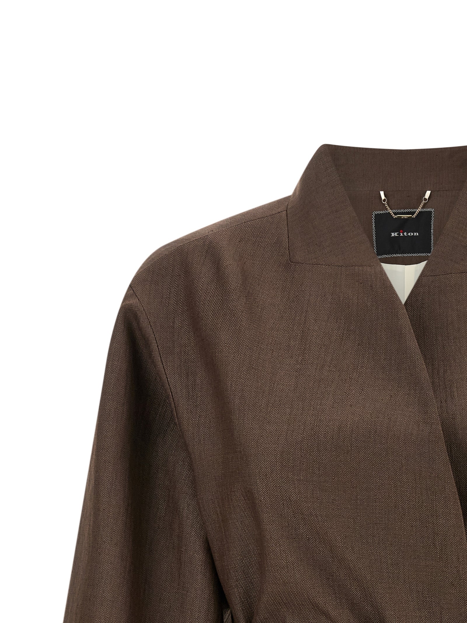 Polyamide & Linen Shawl Collar Blazer