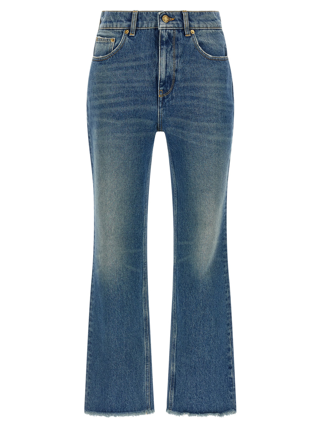 Blue Cotton Deryn Flared Jeans