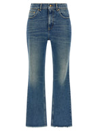 Blue Cotton Deryn Flared Jeans