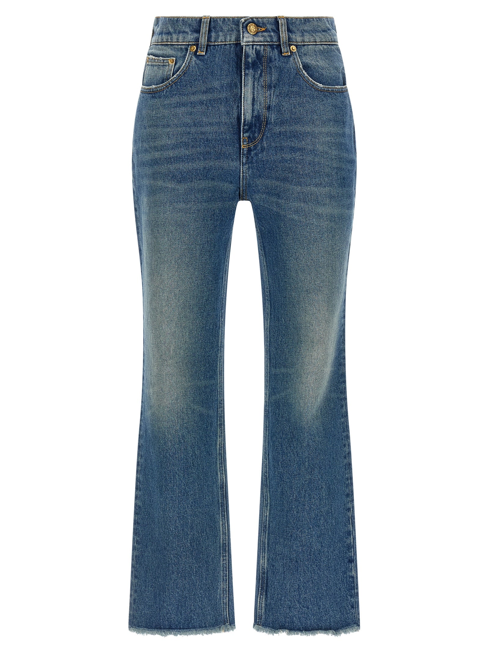 Blue Cotton Deryn Flared Jeans