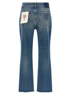 Blue Cotton Deryn Flared Jeans