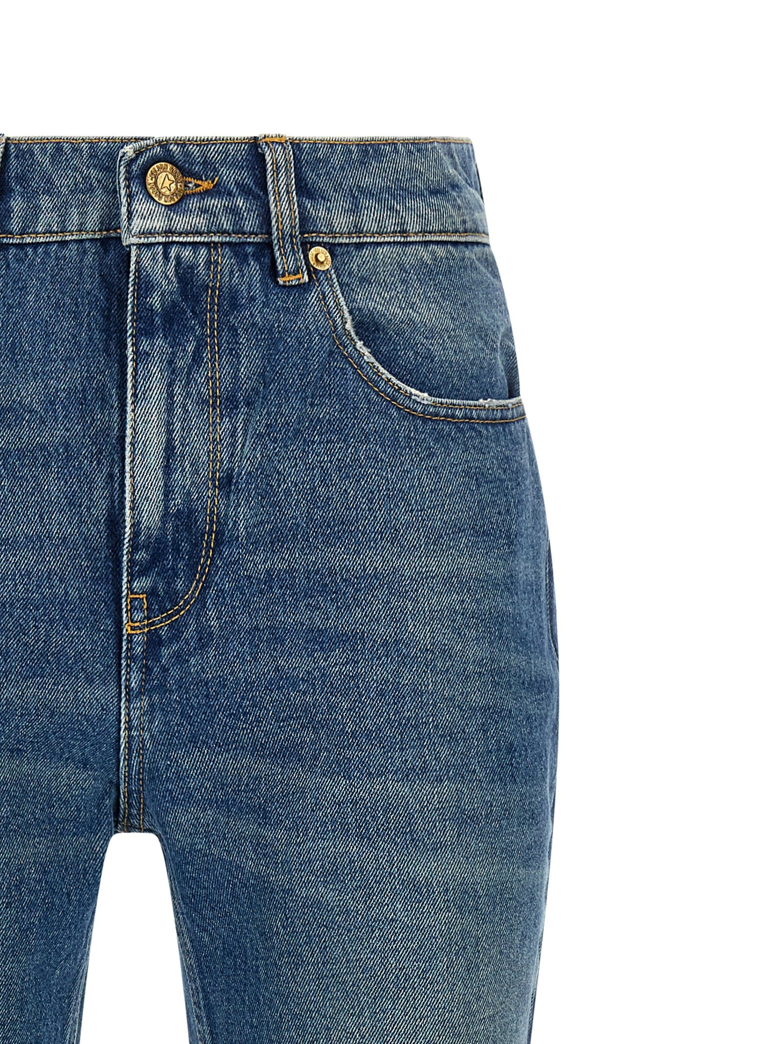 Blue Cotton Deryn Flared Jeans