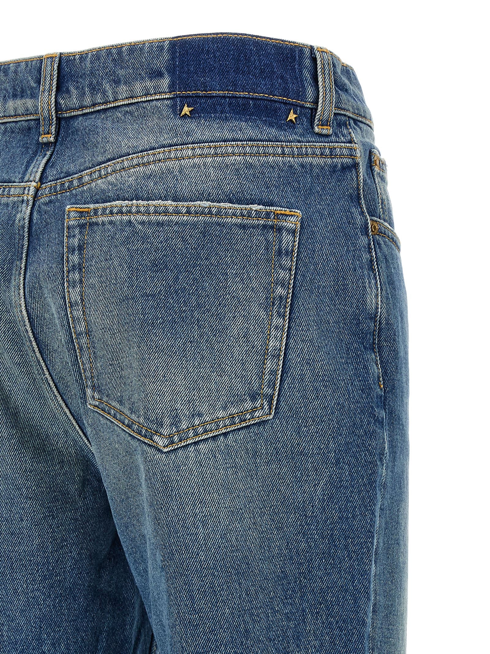 Blue Cotton Deryn Flared Jeans