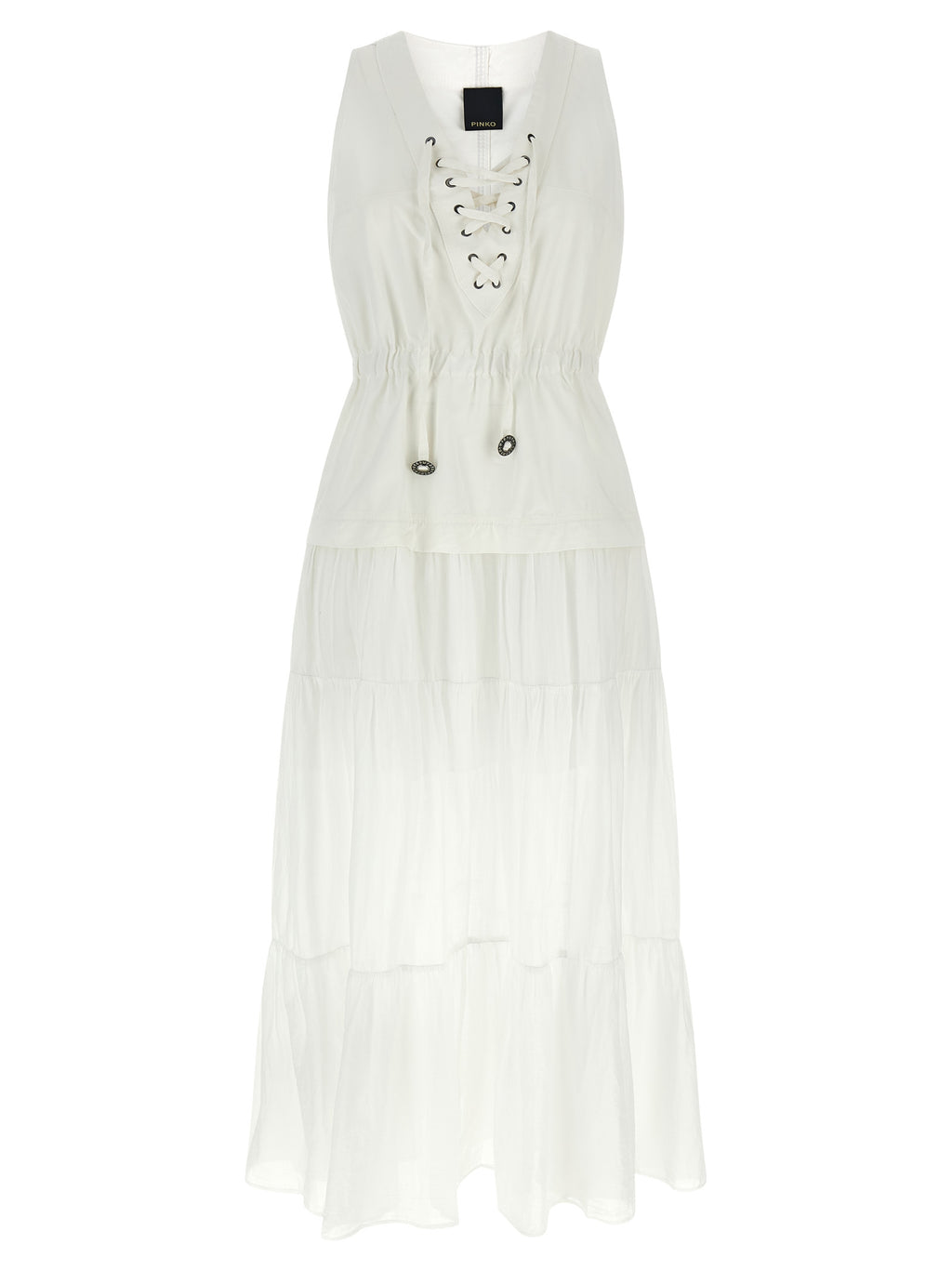 White Cotton Casarsa Long Dress