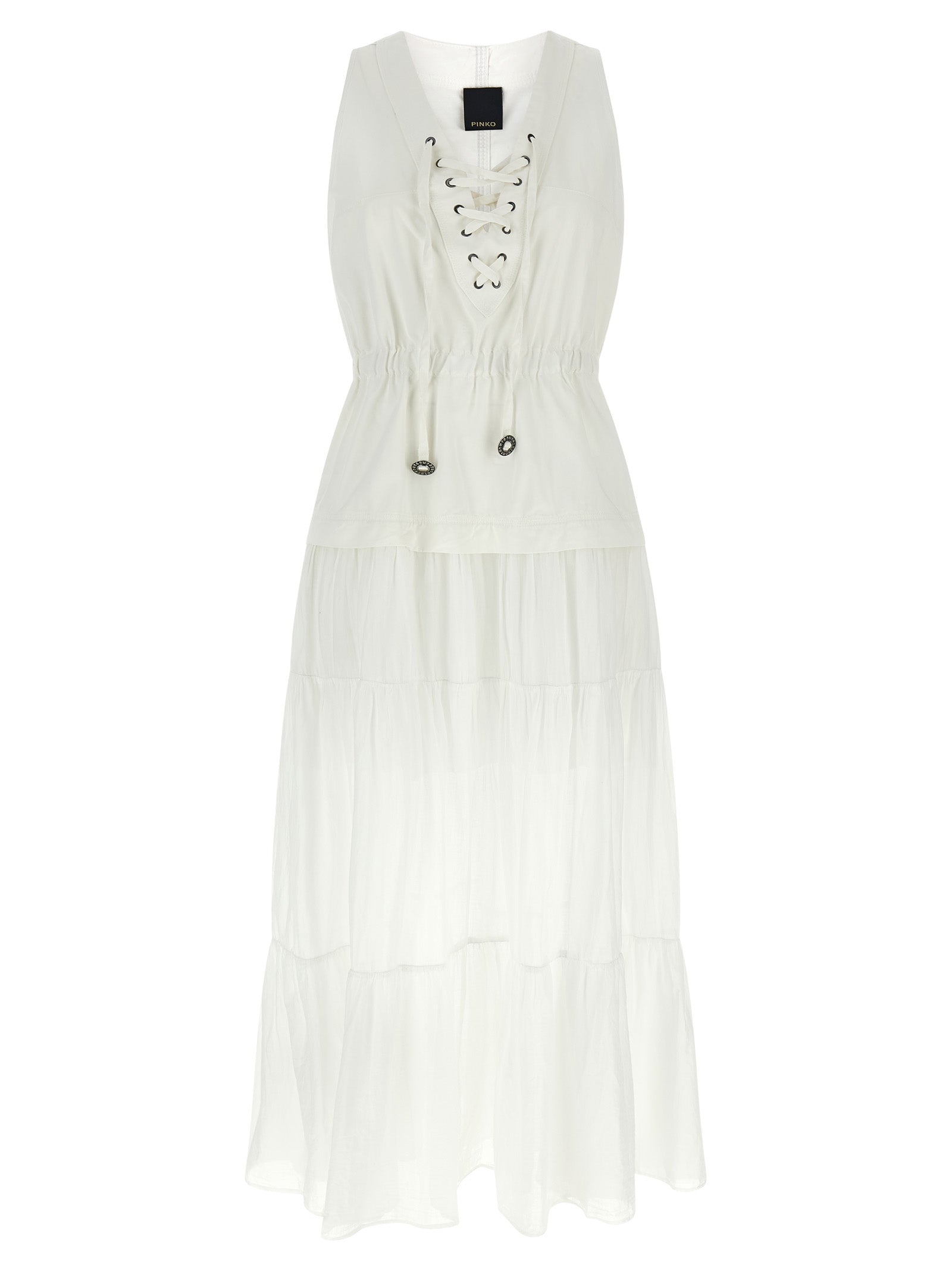 White Cotton Casarsa Long Dress
