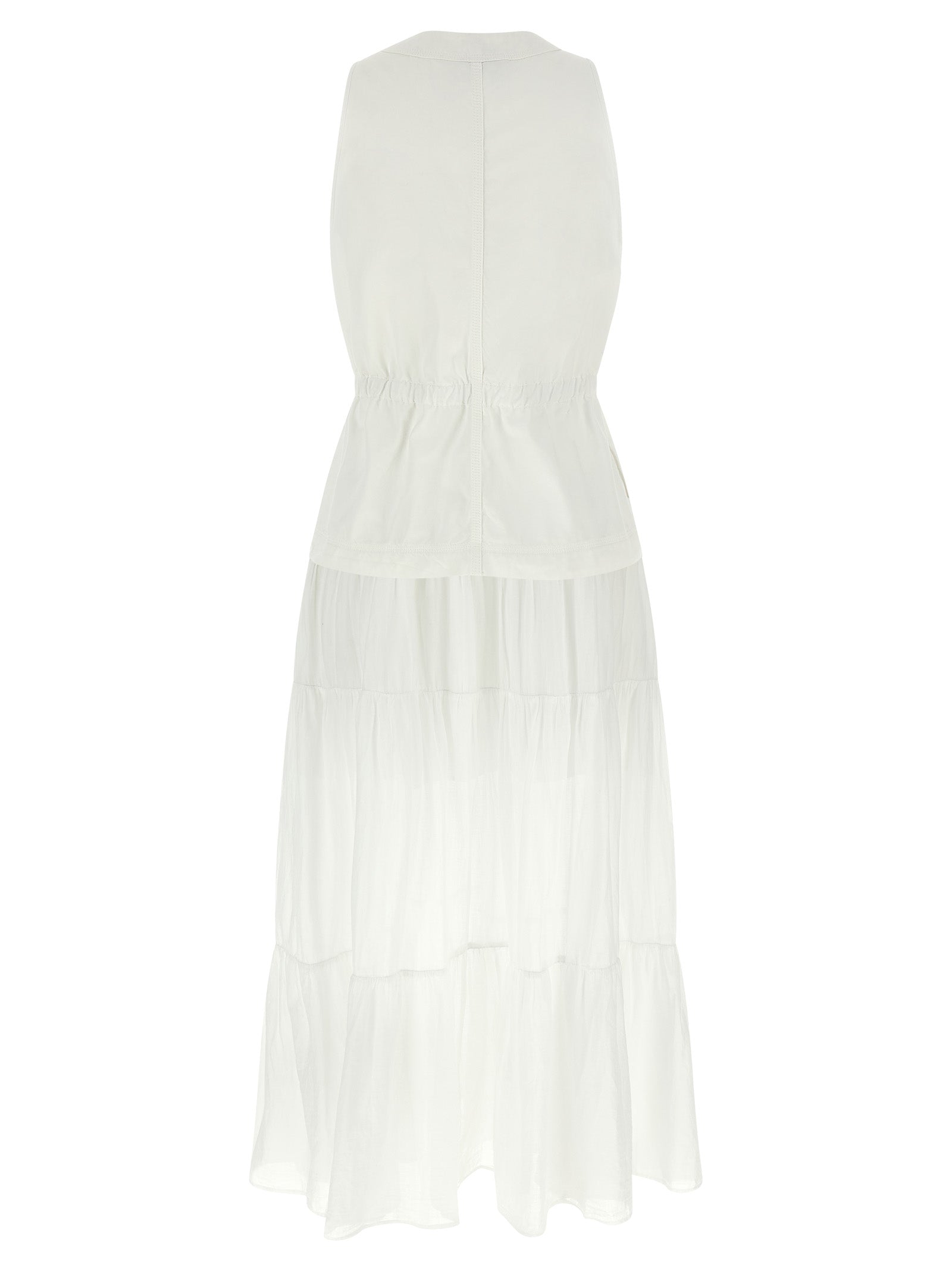 White Cotton Casarsa Long Dress