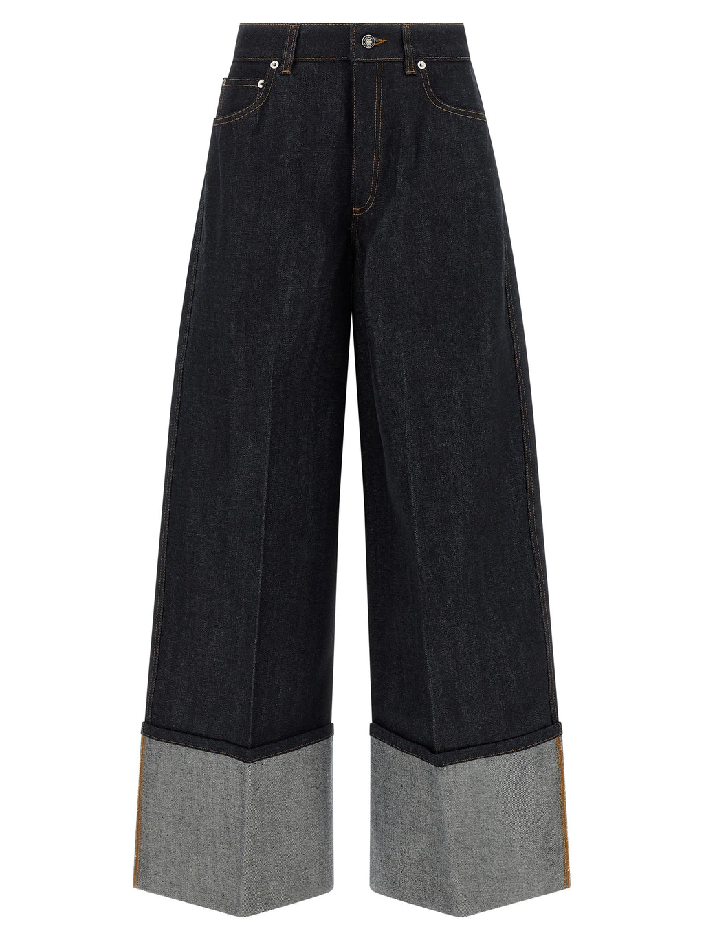 Oversized Flared Cotton Jeans