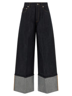 Oversized Flared Cotton Jeans