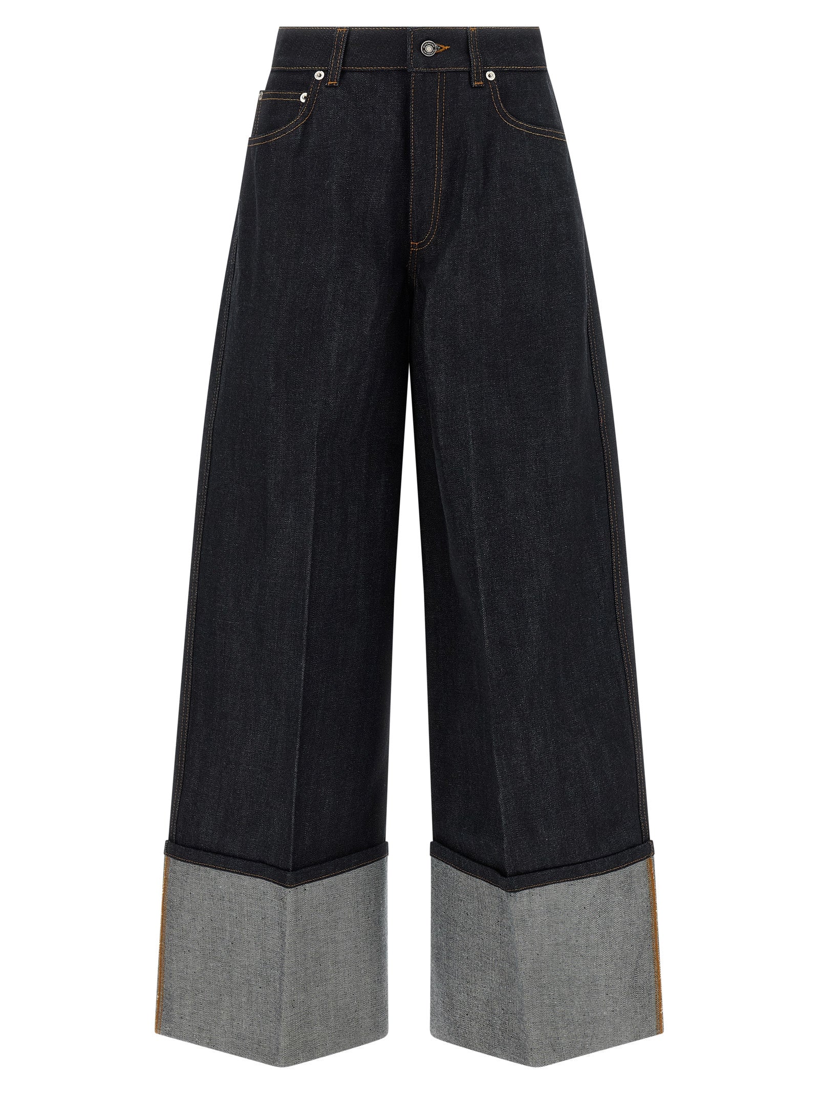 Oversized Flared Cotton Jeans