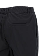 Black Cotton Stretch Casual Straight Leg Pants