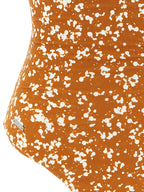 Brown Polyamide Stretch One-Piece Swimsuit