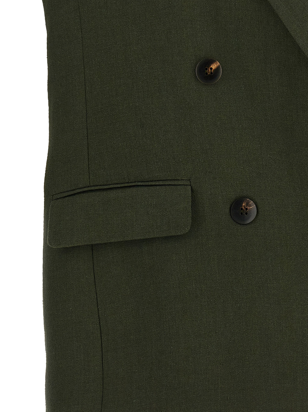 Bicolor Linen Sleeveless Jacket
