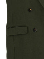 Bicolor Linen Sleeveless Jacket